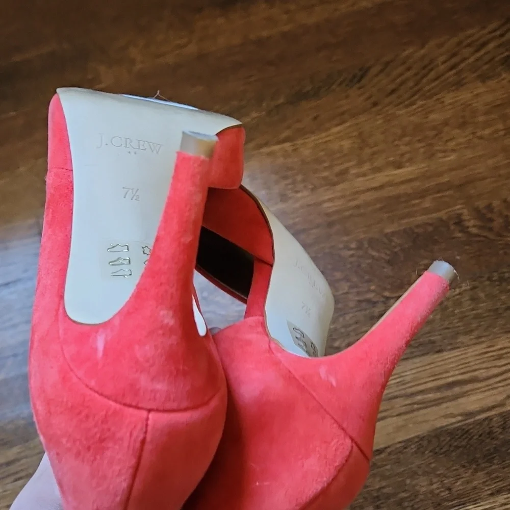 Coral Suede J Crew Heels - Picture 13 of 13